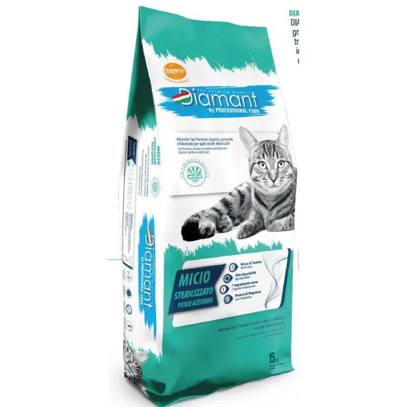 Diamant premium au Poisson pour chat stérilisé 2kg/15kg