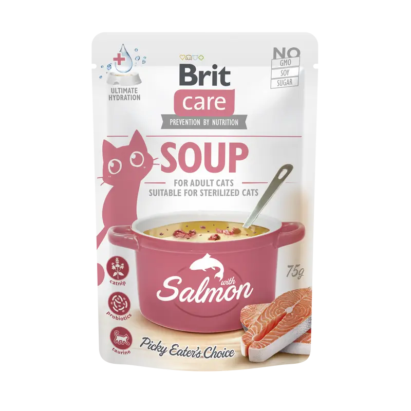 Brit Care Cat Soupe au Saumon 75g