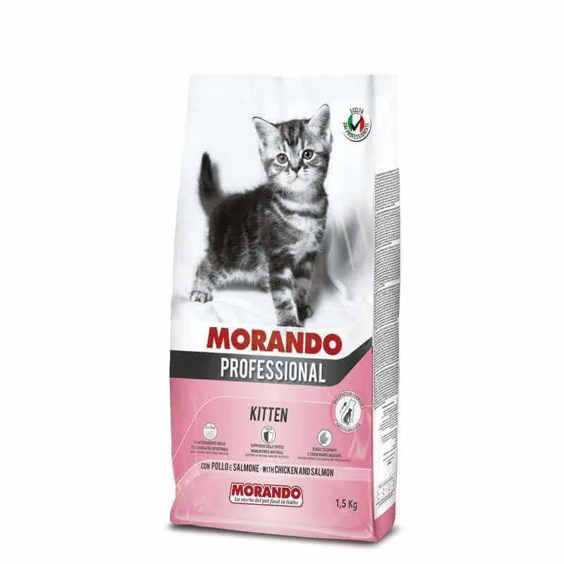 Morando pour chaton KITTEN poulet et saumon 1.5kg