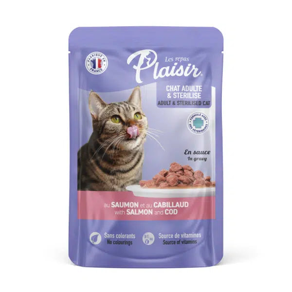 PLAISIR pochon SAUMON/CABILLAUD 100gr