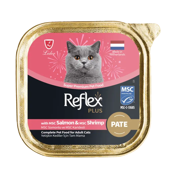 Reflex Plus Barquette Pâté Adult Cat With Salmon And Shrimp - 85 g