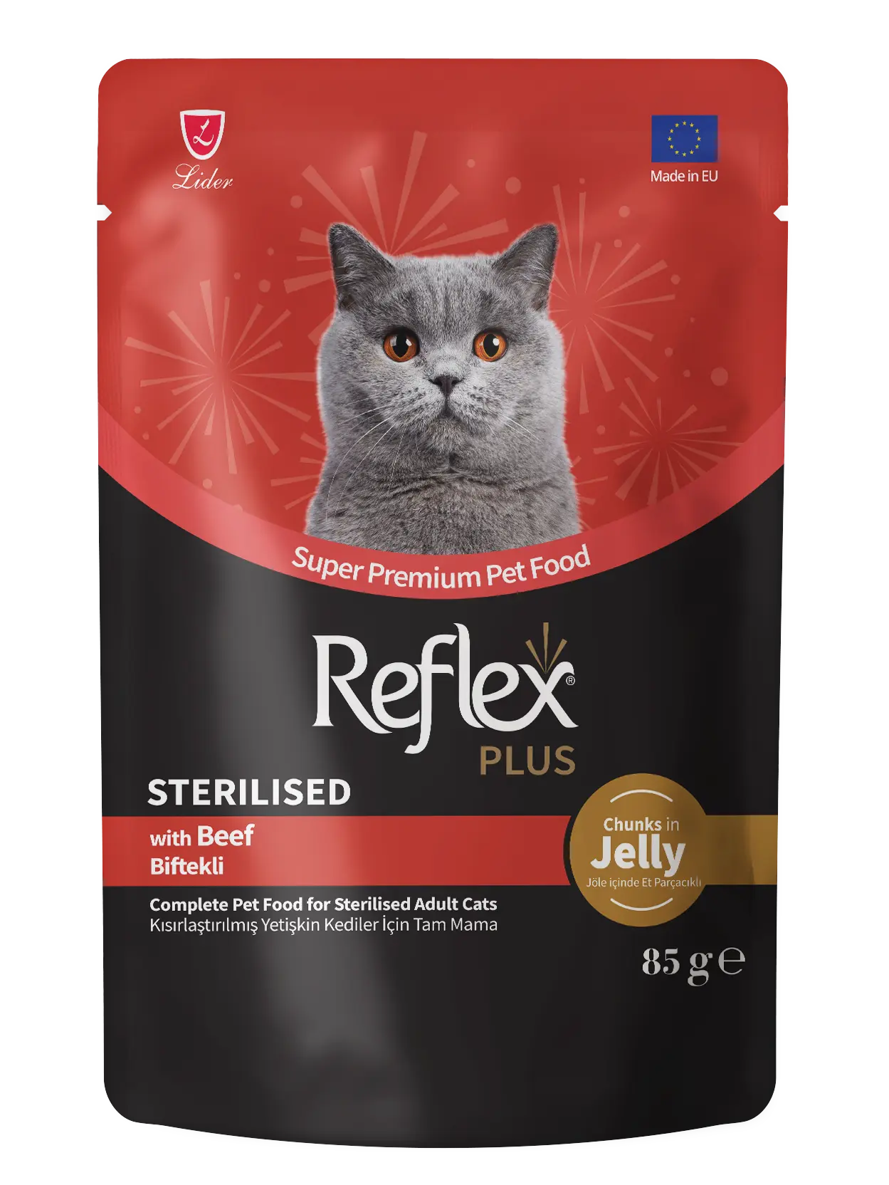 Reflex Plus Pochon Jelly Sterilised With Beef - 85gr