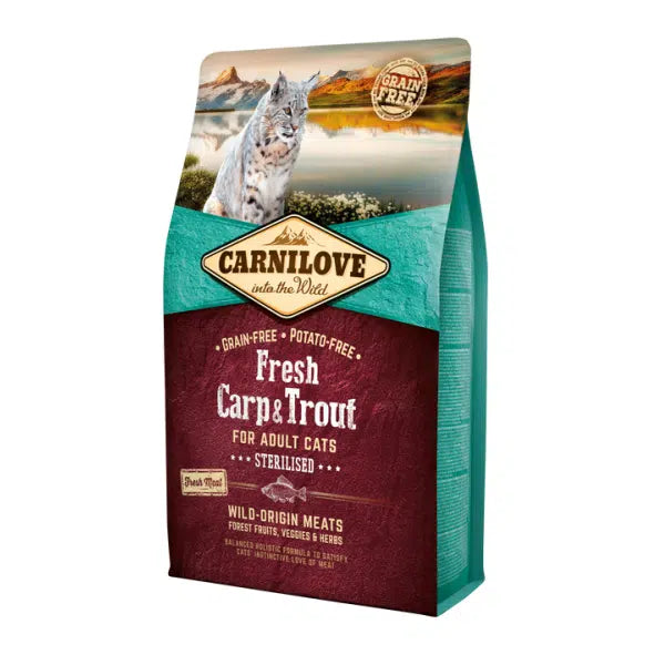 CARNILOVE chat carp trout sterilised 400gr/2kg