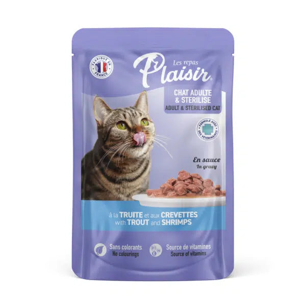 PLAISIR pochon CREVETTE/TRUITE 100gr