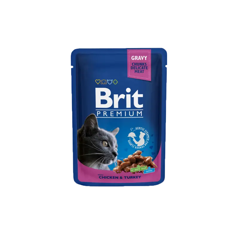 Brit Premium Pochon au Poulet et Dinde 100GR
