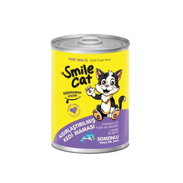 SMILE STERILISED CAT WITH SALMON IN GRAVY 400gr